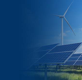 太阳能电池板和风车