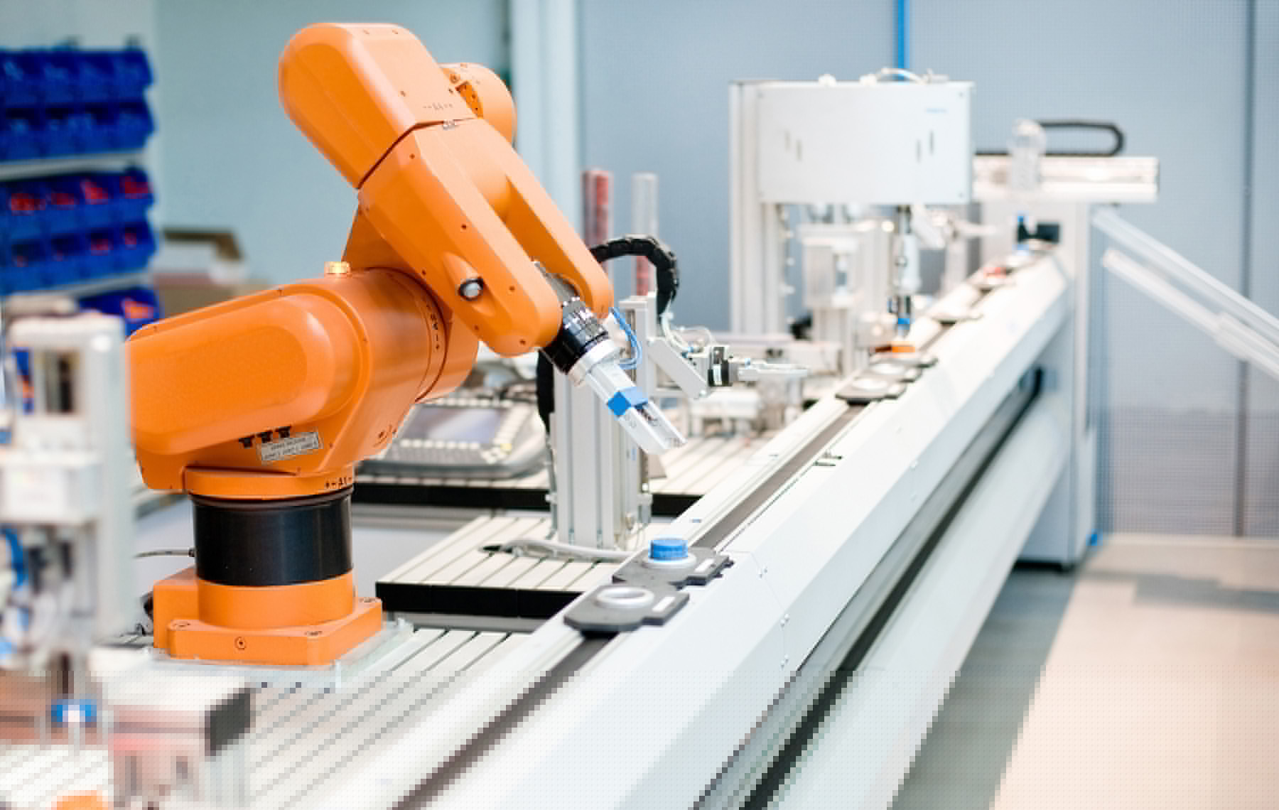 工厂中的机械臂