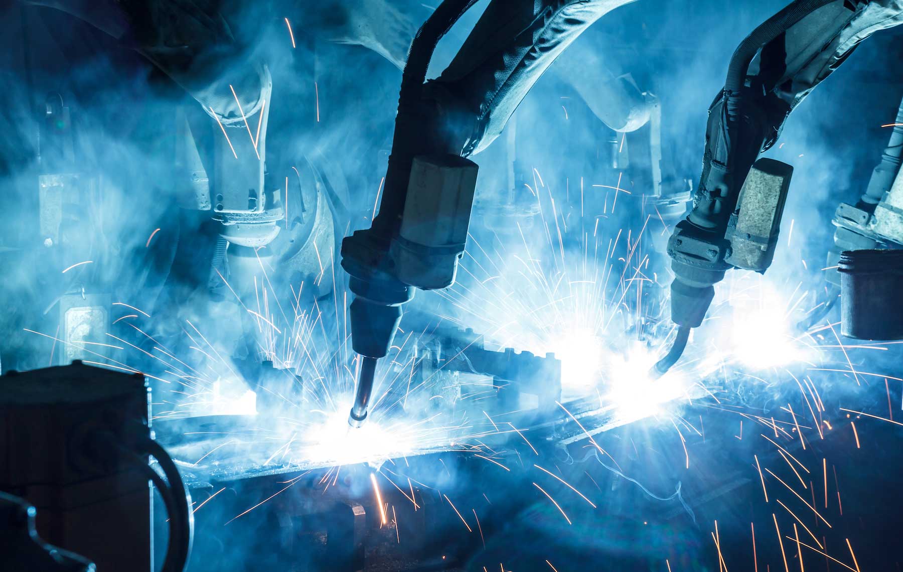 在工厂工作的机器人表达式武器