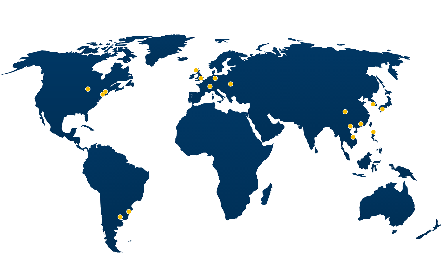 Allegro全球办公地点的地图
